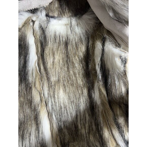 Zara Basic Vest Faux Fur Suede Women's S Sleeveless Open Hippie Boho 70s NWT - Picture 5 of 10